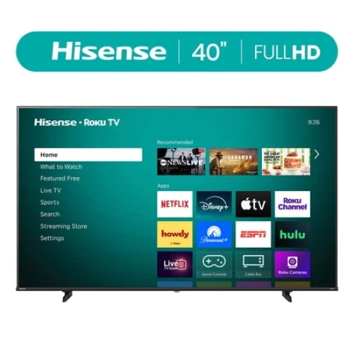 Hisense 40-Inch Class H4 Series FHD Roku Smart TV (40H4030F1) - 1080P Full HD LCD Screen, LED TV, DTS TruSurround Sound, Motion Rate 120, Gaming Mode