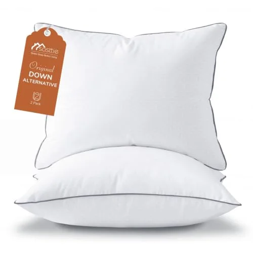 Sasttie Toddler Pillow Inserts Set of 2, 3 Year Old to 5, 13x18 Baby Pillows for Sleeping, Travel, School - CPC and Oeko-Tex Certified Down Alternative Plump Filling - Machine Washable, 2 Pack
