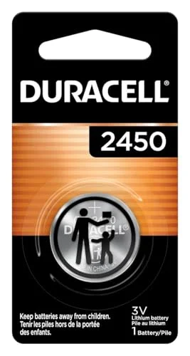 Duracell CR2450 Lithium Battery, 1 Count, Key Fob & Watch & Car Remote