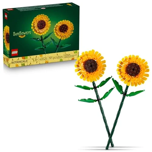 LEGO Sunflowers Building Toy for Kids, Girls and Boys Ages 8+ - Artificial Sunflowers for Home Decor and Display - Birthday Gift Idea for Lovers of Plants & Flowers - 40524