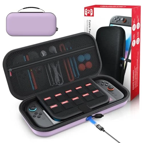 Auarte [Charge Inside] Carrying Case for Switch 2 Console (2025)/OLED
