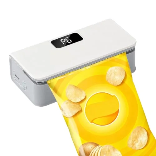 Mini Bag Sealer, 6 Gear Adjustable Sealer Machine with LED Display