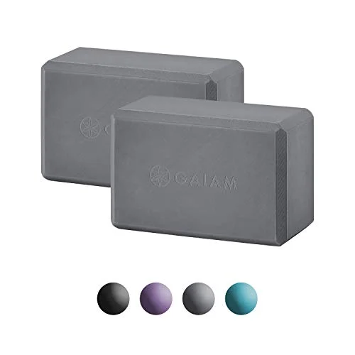 Gaiam Yoga Block - Supportive Latex-Free Eva Foam - Soft Non-Slip Surface with Beveled Edges for Yoga, Pilates, Meditation - Yoga Accessories for Stability, Balance, Deepen Stretches