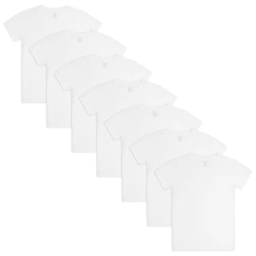 Fruit Of The Loom Boys Eversoft Cotton Undershirts, T Shirts & Tank Tops Underwear, T Shirt - Boys - 7 Pack - White, X-Large US