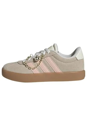 adidas Unisex-Kids Vl Court 3.0 K, Crystal Linen/Blush Pink/Off White, 3.5