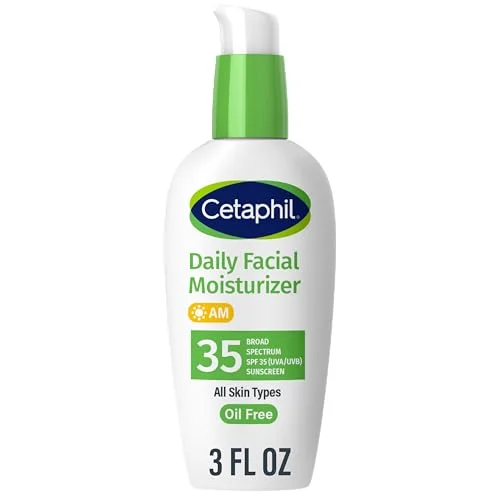 Cetaphil Face Moisturizer, Daily Oil Free Facial Moisturizer with SPF 35, For Dry or Oily Combination Sensitive Skin, Fragrance Free Face Lotion (Packaging May Vary)