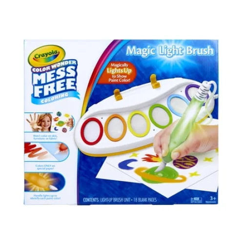 Crayola Color Wonder Magic Light Brush, Mess Free Kids Painting Set, Preschool Supplies, Toddler Activities, Educational Toys, Holiday & Christmas Gifts for Ages 3+
