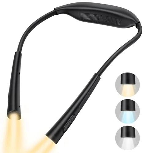 Lamicall 3.4oz Ultra-Light Book Light for Neck with 70 Hours Runtime