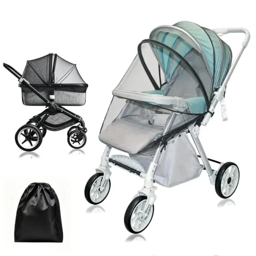 South to East Mosquito Net for Stroller with 2-Way Zipper, Baby Essentials
