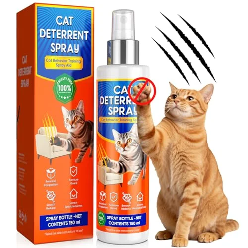 Anowbo Cat Deterrent Spray, Cat Deterrent for Furniture Protection, Pee Spraying, Excessive Chewing & Scratching Everywhere, Cat Repellent Indoor and Outdoor, Pet-Safe Formula, 5.07 Fl Oz