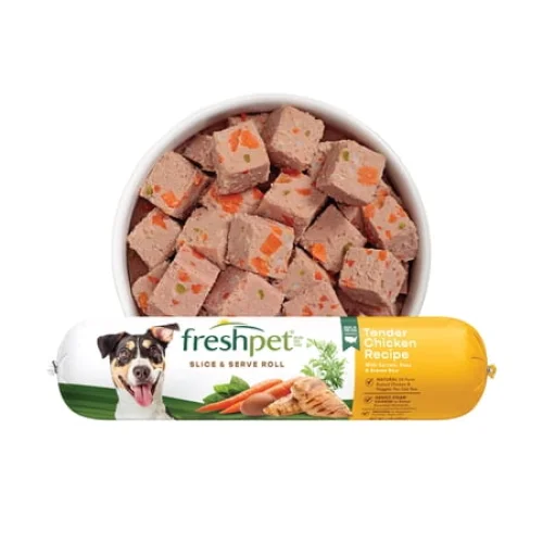 Freshpet Fresh Dog Food, Tender Chicken Recipe, Slice & Serve Roll, 1 lb.