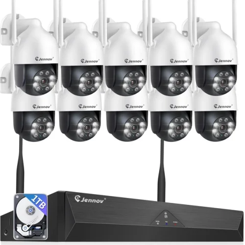 5MP Outdoor Wireless Security Camera System Home WiFi 10CH NVR Night Vision 30m