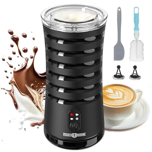 Milk Frother, Paris Rh&ocirc;ne 4-in-1 Milk Frother and Steamer, Ergonomic Stylish Design, Hot & Cold Milk Steamer with Temperature Control, Auto Shut-Off Frother for Coffee, Latte, Cappuccino, Macchiato
