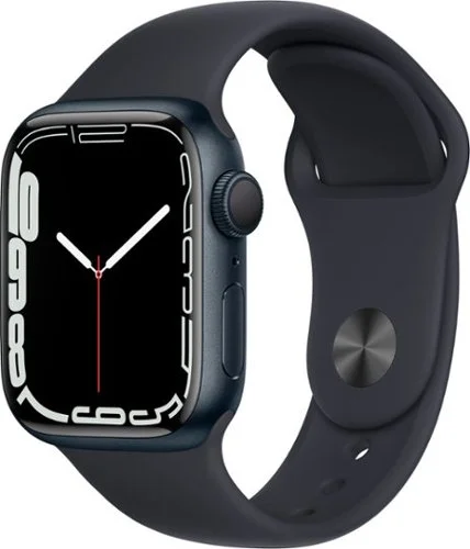 Apple Geek Squad Certified Refurbished Watch Series 7 (GPS) 41mm  Aluminum Case with Midnight Sport Band - Midnight - (2021)