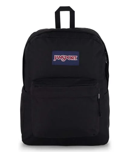 JanSport SuperBreak Plus Backpack with Padded 15-inch Laptop Sleeve and Integrated Bottle Pocket - Spacious and Durable Daypack for Work and Travel - Black