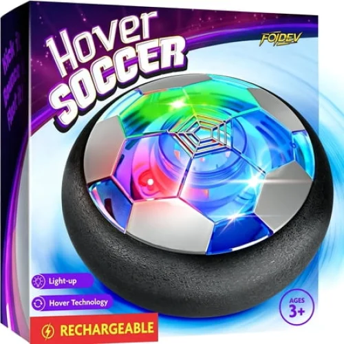 FOIDEV Hover Soccer Ball for Kids - Boy Birthday Gifts - Indoor Toy Games Gift for Boys Age 6, 7, 8, 9, 10, 11, 12 Year Old - Light-Up Toys Game for Kid - 6-8, 8-12 - Gifts for 8 Year Old Boy