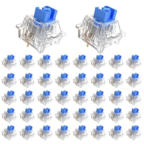 Outemu 30 Pcs Clickers for 3D Prints,Crystal Blue Keyboard Switches