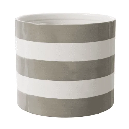 Mainstays Andrew 7.8" x 7.8" x 6.9" Round Birch Gray and Vanilla Dream Ceramic Planter