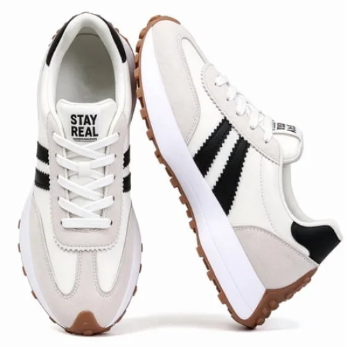 BERANMEY Casual Sneakers for Women Lightweight Non-Slip Fashion Sneakers with Memory Foam Insole Womens Platform Shoes for Everyday Wear