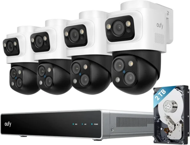 eufy PoE NVR Security System S4 Max 8CH 16MP Triple Lens Camera 360&deg;PTZ |Refurb