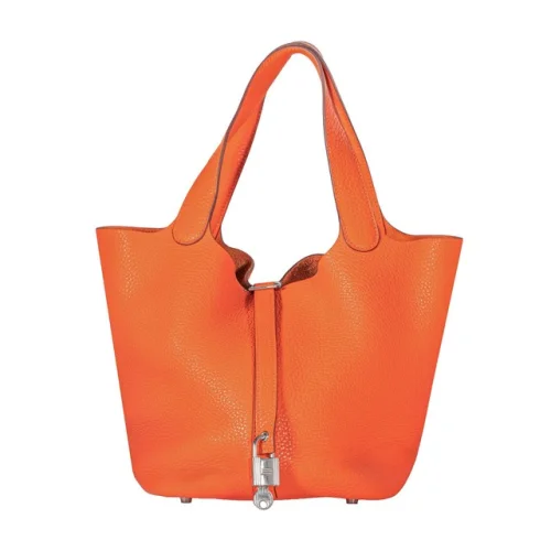 Hermes Clemence Picotin Lock Bag PM Orange