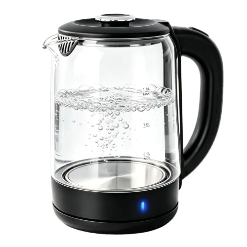 Ray Bear 1.8L Glass Electric Kettle for Tea and Coffee