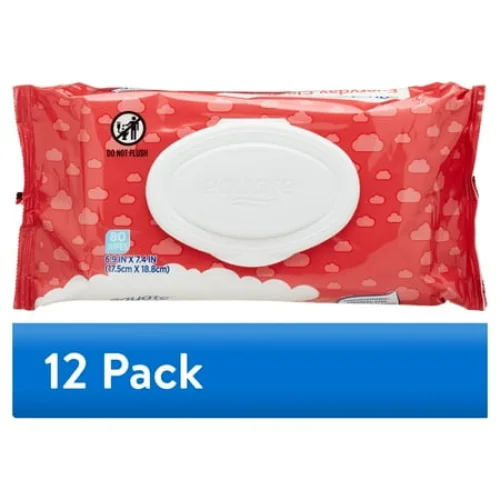 (12 pack) Equate Baby Everyday Clean Wipes with Aloe Vera and Vitamin E, 80 Wipes