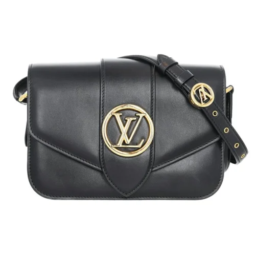 Louis Vuitton Smooth Calfskin LV Pont 9 Bag Black
