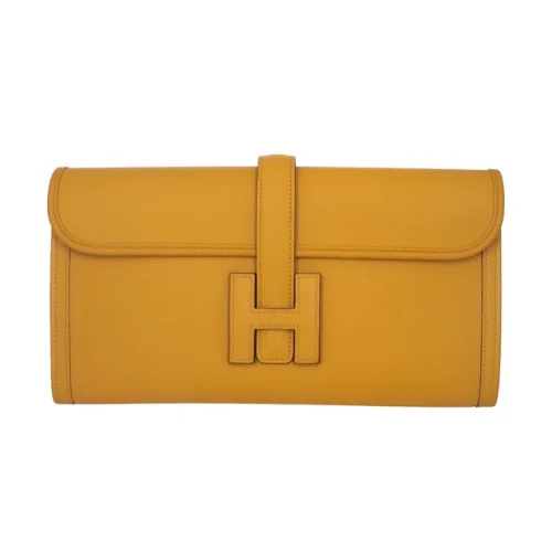 Hermes Evercolor Jige Elan Clutch 29 Jaune Ambre