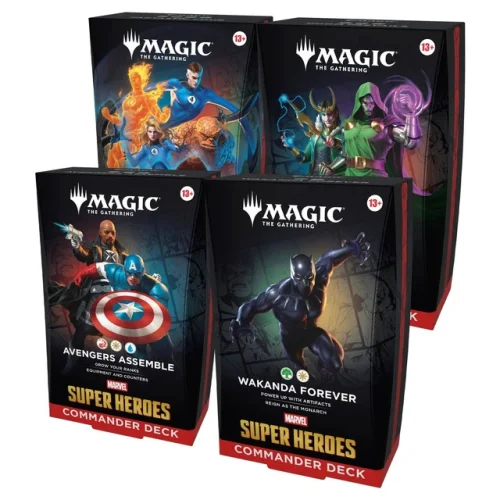 -Set of 4- Commander Decks Marvel Super Heroes MSH MTG