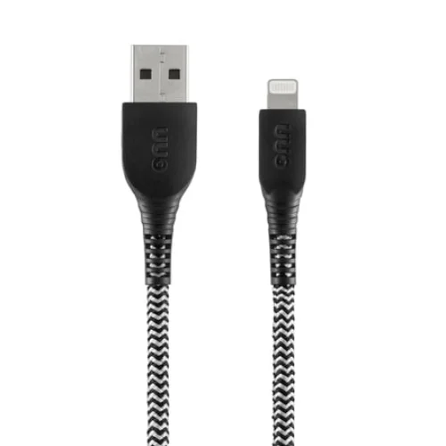 onn 6ft MFI Certified Lightning to USB-A Braided Charging Cable - Black