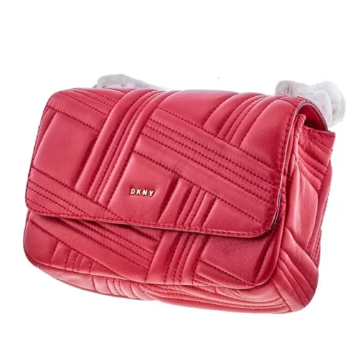 New DKNY Allen Medium Leather Flap Women's Shoulder Bag R833B6388RD