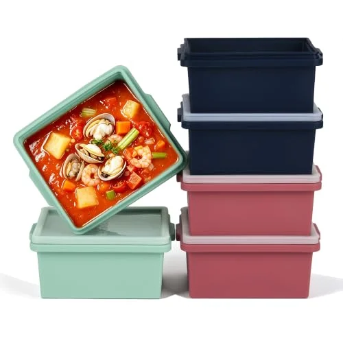 6-Piece Assorted-Color Silicone Freezer Molds with Lids, BPA-Free, Microwave and Dishwasher Safe