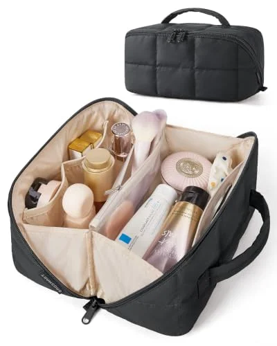 BAGSMART Travel Makeup Bag, Large Capacity Cosmetic Organizer for Women