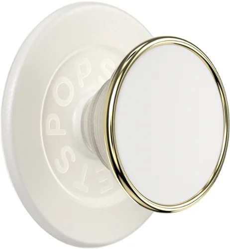 PopSockets - MagSafe PopGrip Universal Magnetic Grip & Stand with Adapter Ring for Cell Phones - White
