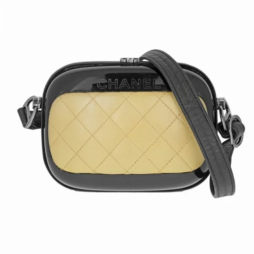 Chanel Lambskin Mini Hardcase Beige and Black