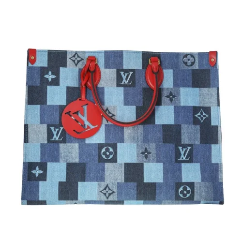 Louis Vuitton Patchwork Monogram Damier OnTheGo Tote GM Blue