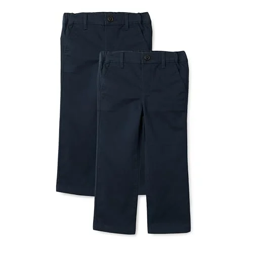 Amazon Essentials Boys' Stretch Straight Fit Chino Pants, Navy, 12