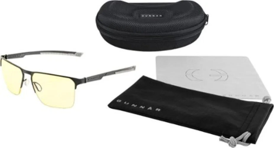 GUNNAR - Echo Pro eSports Performance Level Computer Glasses with Blue Light Reduction, Amber Lenses - Onyx