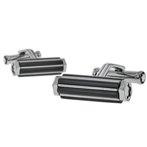 New Montblanc Contemporary Bar Grey PVD Stainless Steel Men's Cufflinks 109810