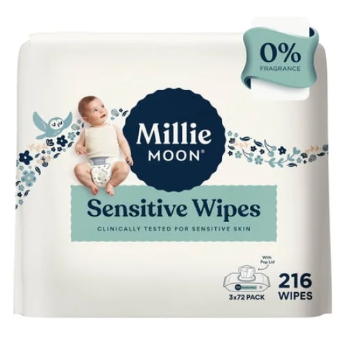Millie Moon Sensitive Wipes, 216 Count (Select for More Options)