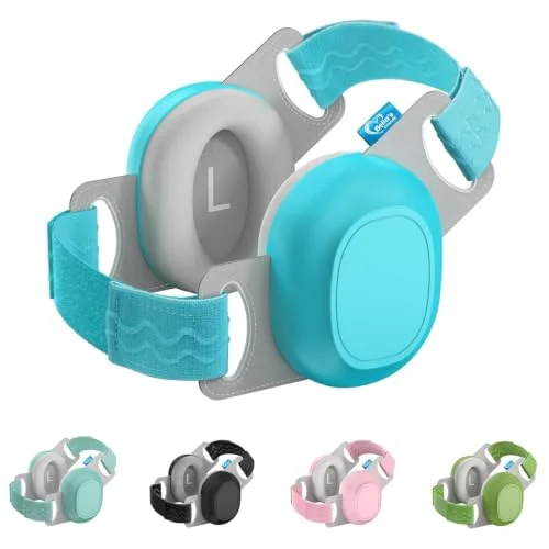 Baby Ear Muffs for Noise Protection, Comfy & Adjustable 24dB Noise Cancelling Headphones for Babies (3&ndash;48 Months) &ndash; Soft, Fontanel-Safe Design for Better Sleep & Travel Comfort, Blue