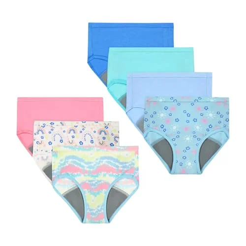Hanes Toddler Potty Trainer Brief, Potty Training Underwear for Toddler Girls, Assorted, 7-Pack