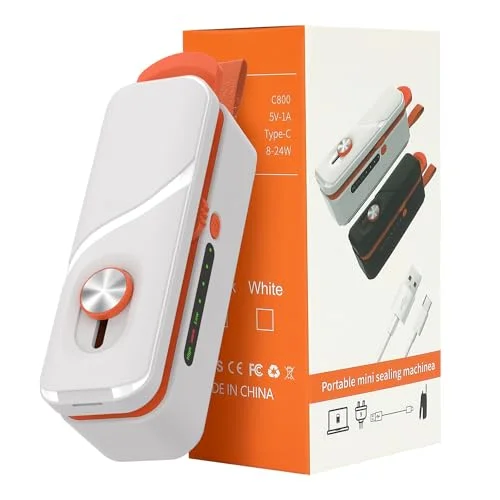 2 in 1 Mini Bag Sealer Rechargeable Portable Heat Sealing Machine for Food Storage