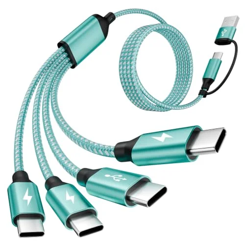 4 in 2 USB A/C to USBC Charging Cord,USB C Splitter Multi Charging Cable