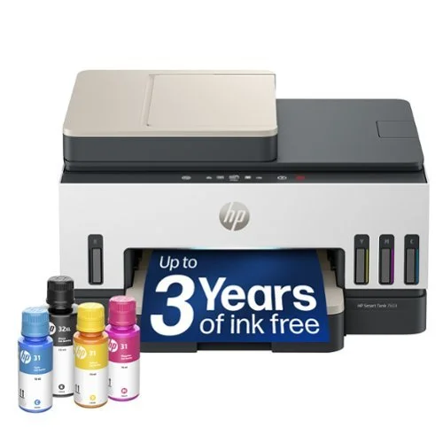 HP - Smart Tank 7603 Wireless All-in-One AI-Enabled Cartridge-Free Supertank Inkjet Printer w/ Fax and 3 Yrs of Ink Included&sup1; - White