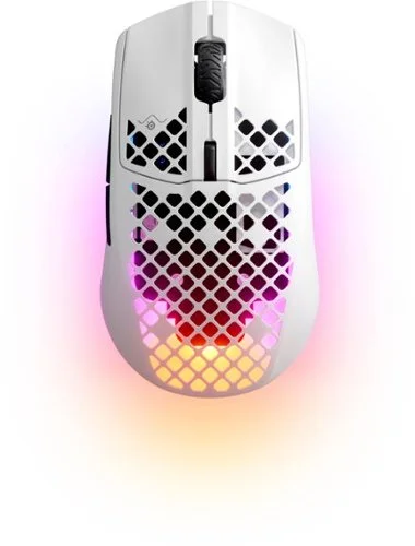 SteelSeries - Aerox 3 Super Light Honeycomb Wireless RGB Optical Gaming Mouse - Wireless - Snow