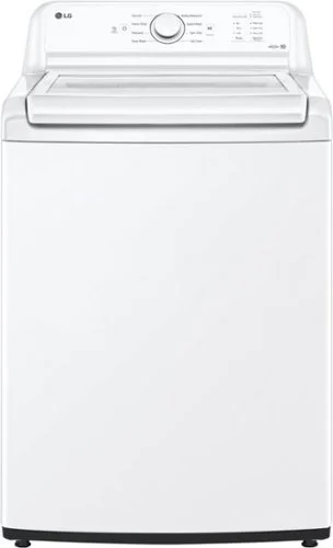 LG - 4.3 Cu. Ft. High-Efficiency Top Load Washer with SlamProof Glass Lid - White