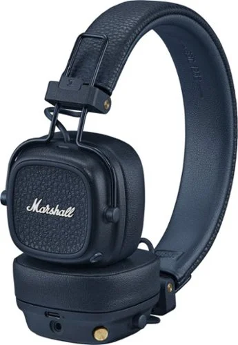 Marshall - Major V Wireless On-Ear Bluetooth Headphones with Lightweight Foldable Design and Microphone for Calls - Midnight Blue