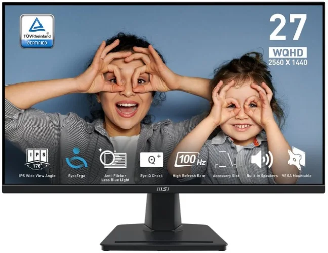 MSI PRO MP275Q 27" WQHD Business Flat IPS Monitor 100Hz/1ms Built-in Speaker
